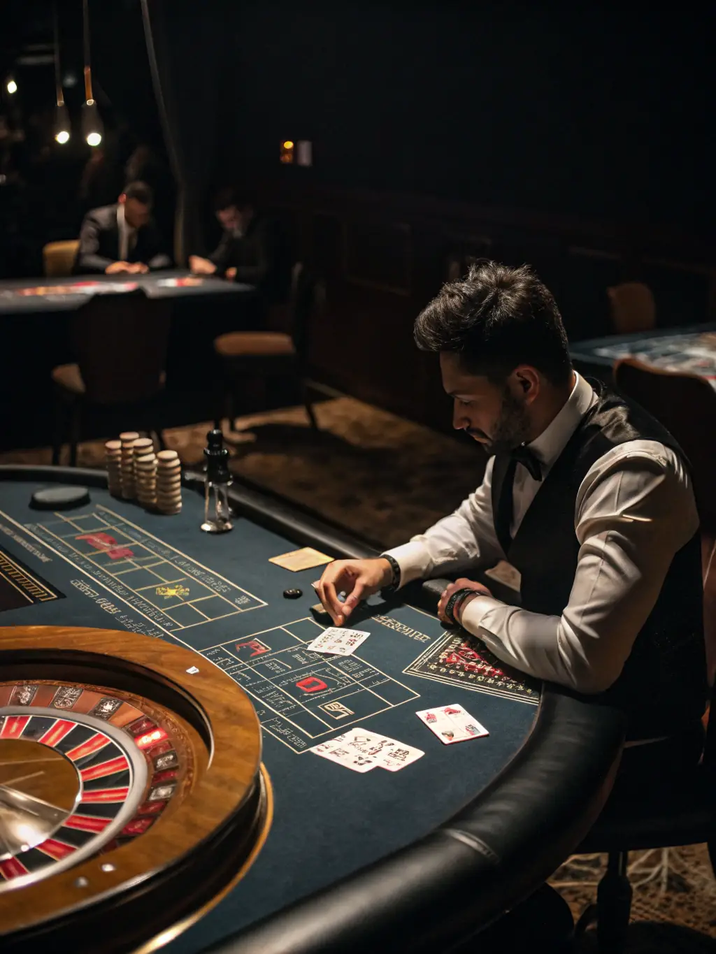 A live dealer hosting a blackjack game with players engaging via video stream, showcasing the live dealer experiences available on PIN8.