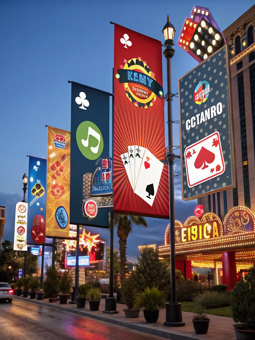 A collage of various gaming elements, including casino chips, sports equipment, and live dealer interfaces, representing the diverse gaming universe of PIN8.